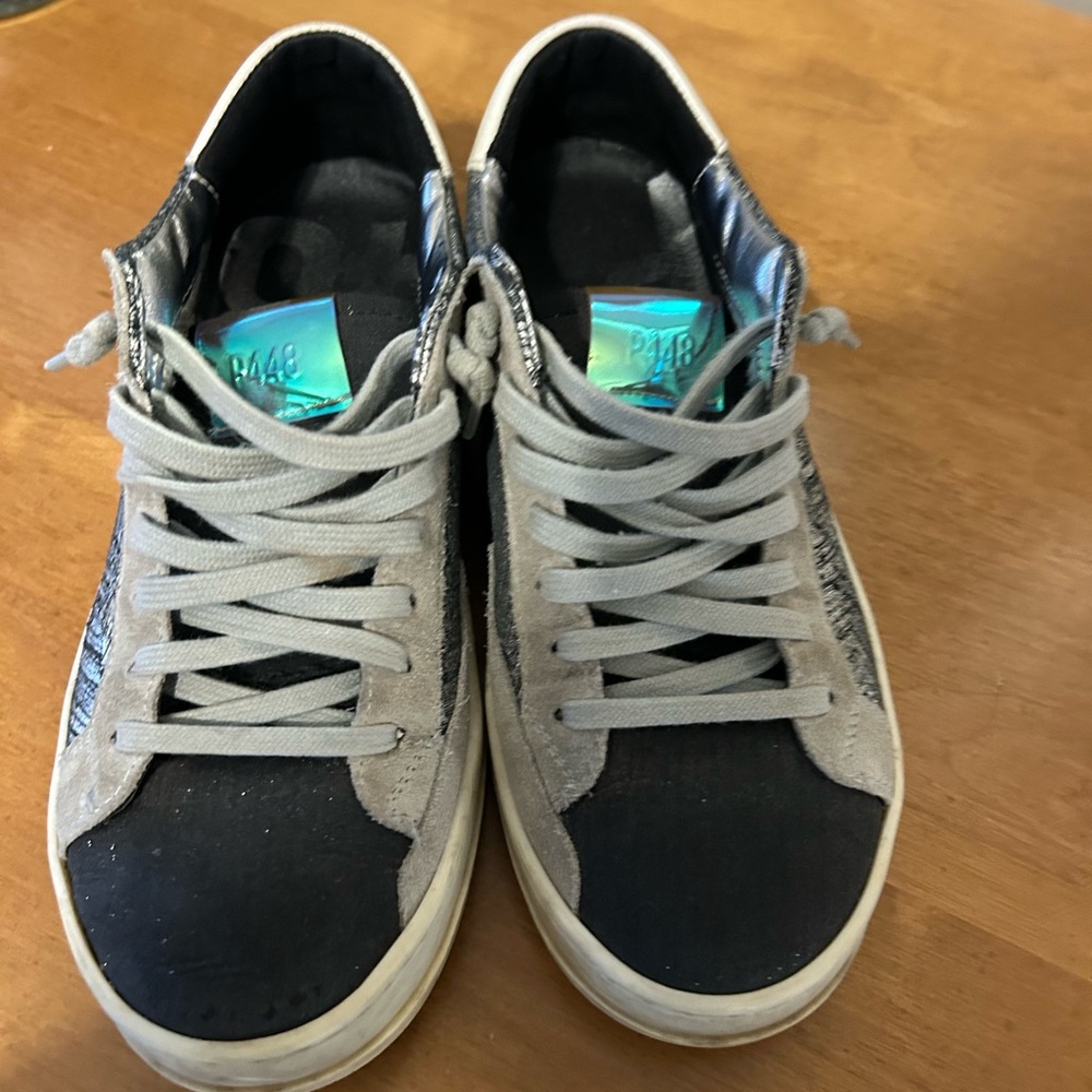 P448 sneakers -silver and black